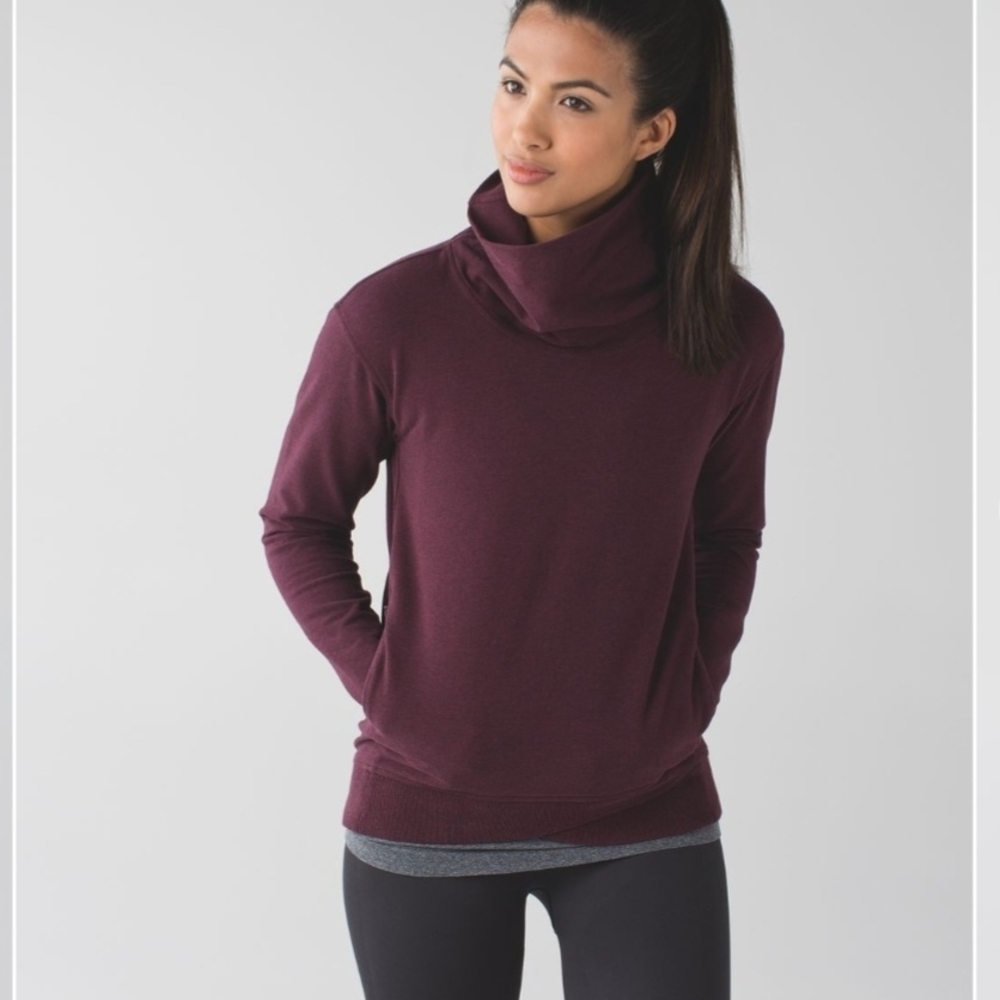 lululemon athletica ON THE DOUBLE Cowl Neck PULLOVER SIZE 6